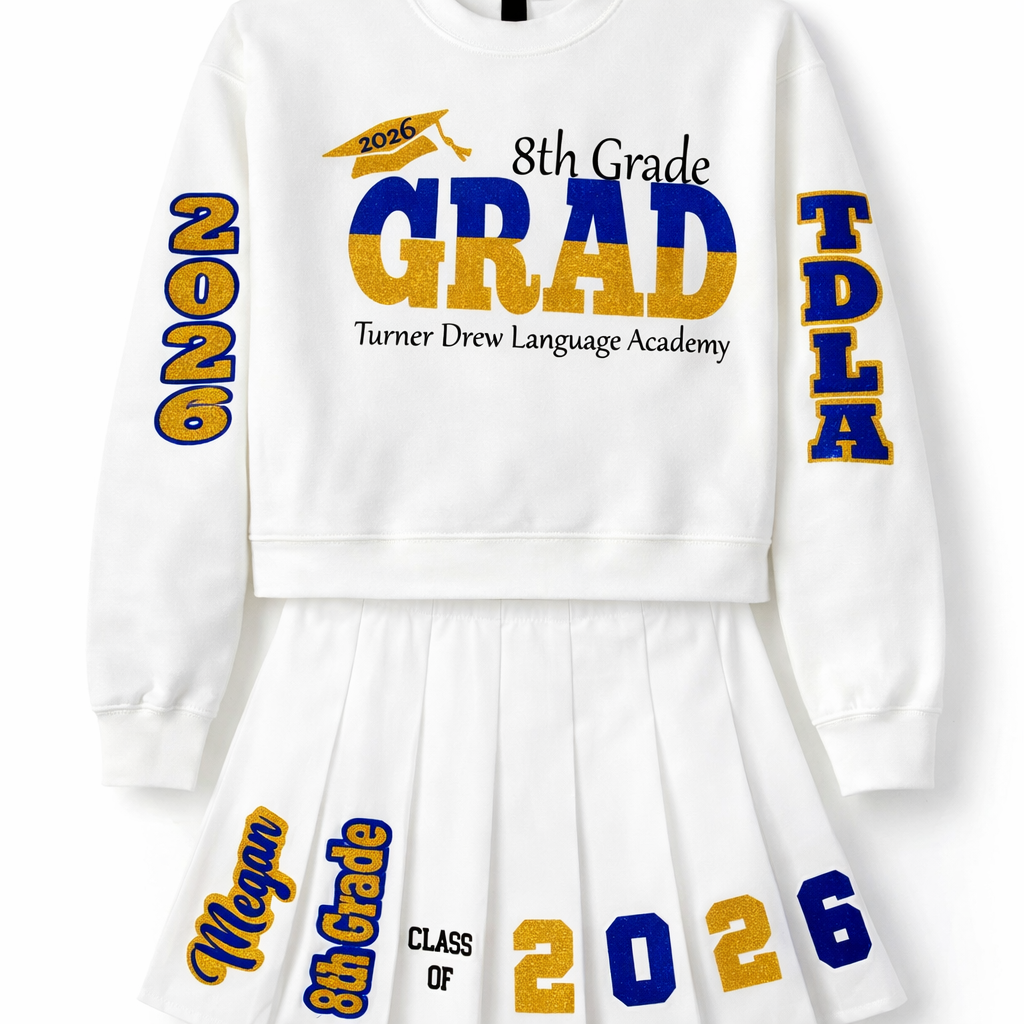 Personalized Skirt Set 2026 Skirt Set | 5TH grade graduation skirt set | elementary school skirt skirt set