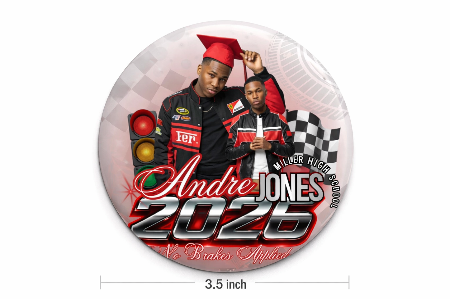 Custom Graduation Bundle | Class of 2026 | Shirt + Stole + 5 Fans + 5 Buttons | Personalized Photo