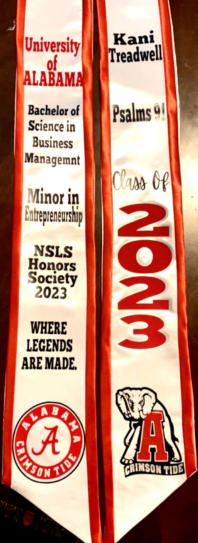 Custom Graduation Stole